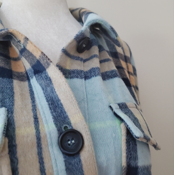 Anthropologie Avec Les Filles Plaid Fleece Shacket - Picture 5 of 16